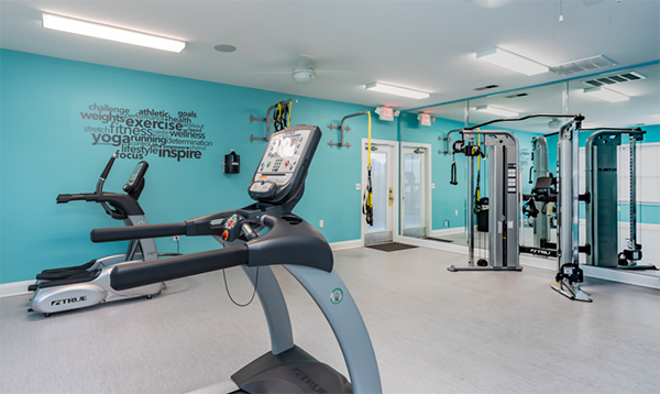 gym with cardio machines
