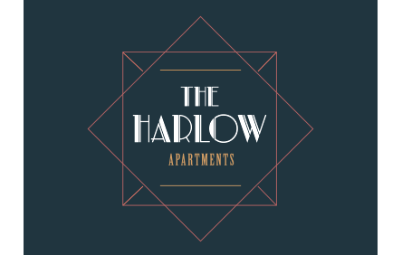 logo of arden arcade apartment complex (the harlow)