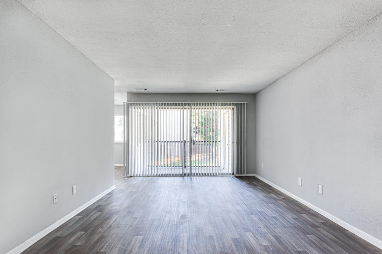 living room with balcony attached